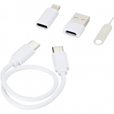 Logotrade advertising product image of: Savvy recycled plastic modular charging cable with phone holder