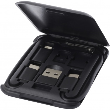 Logotrade business gift image of: Savvy recycled plastic modular charging cable with phone holder