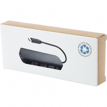 Logotrade promotional item image of: Loop RCS recycled plastic multimedia adapter USB 2.0-3.0 with HDMI port