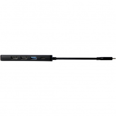 Logo trade advertising products picture of: Loop RCS recycled plastic multimedia adapter USB 2.0-3.0 with HDMI port