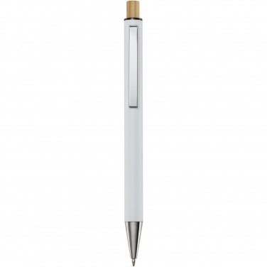 Logo trade corporate gift photo of: Cyrus recycled aluminium ballpoint pen (blue ink)