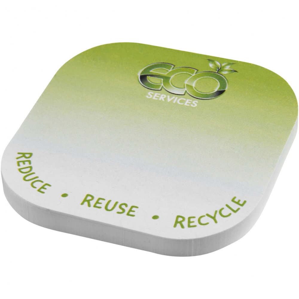 Logo trade promotional gifts image of: Sticky-Mate® square-shaped recycled sticky notes with rounded corners
