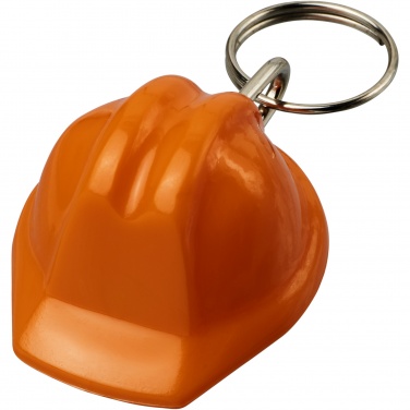 Logo trade promotional items image of: Kolt hard hat-shaped recycled keychain