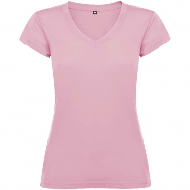 Logo trade corporate gifts image of: Victoria short sleeve women's v-neck t-shirt