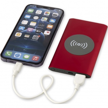 Logotrade corporate gift picture of: Juice 4000 mAh Type-C recycled aluminium wireless power bank 