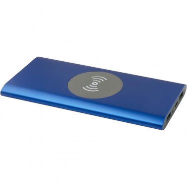 Logotrade promotional gift picture of: Juice 8000 mAh Type-C recycled aluminium wireless power bank