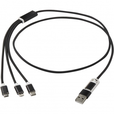 Logo trade promotional items picture of: Versatile 5-1 recycled aluminium charging cable
