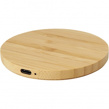 Logotrade promotional gift image of: Essence 15W bamboo wireless charging pad