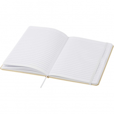 Logo trade advertising product photo of: Nelida A5 recycled cardboard hard cover notebook