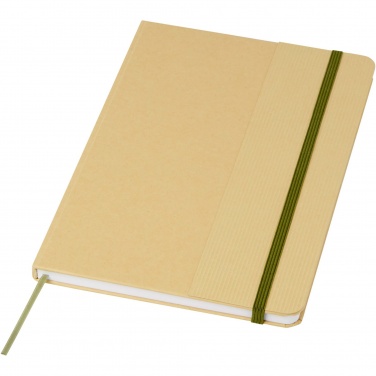 Logo trade promotional gifts image of: Nelida A5 recycled cardboard hard cover notebook