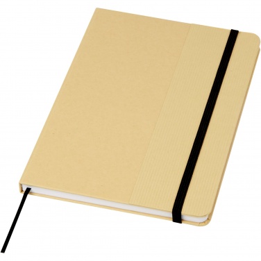 Logo trade promotional gift photo of: Nelida A5 recycled cardboard hard cover notebook