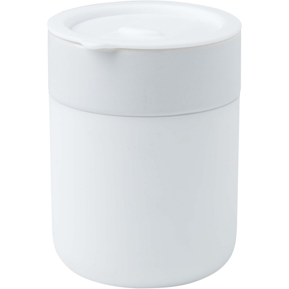 Logo trade promotional product photo of: Java 330 ml ceramic tumbler with silicone wrap and plastic lid