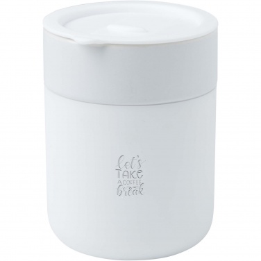 Logotrade corporate gift image of: Java 330 ml ceramic tumbler with silicone wrap and plastic lid