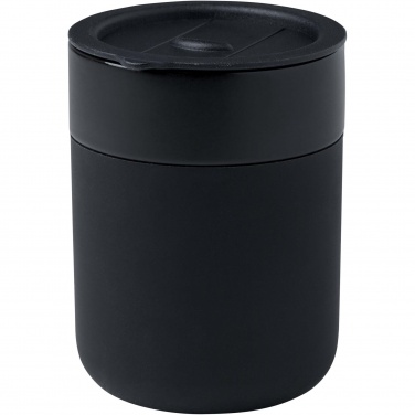 Logo trade advertising products picture of: Java 330 ml ceramic tumbler with silicone wrap and plastic lid