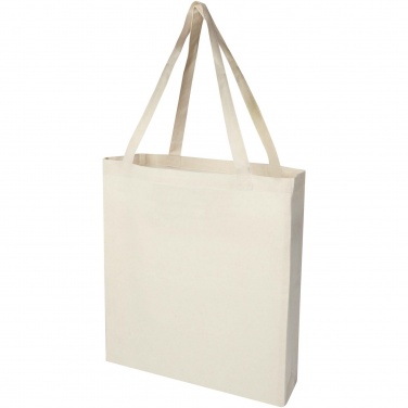 Logo trade business gift photo of: Madras 140 g/m² GRS recycled cotton gusset tote bag