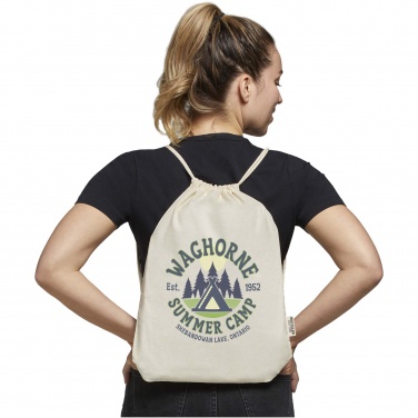 Logotrade promotional giveaways photo of: Oregon 140 g/m² GRS recycled cotton drawstring bag