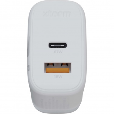 Logotrade promotional merchandise image of: Xtorm XEC067G GaN² Ultra 67W wall charger - UK plug