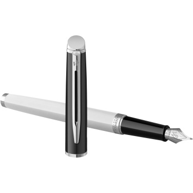 Logo trade advertising products image of: Hemisphere colour blocking fountain pen with palladium trim
