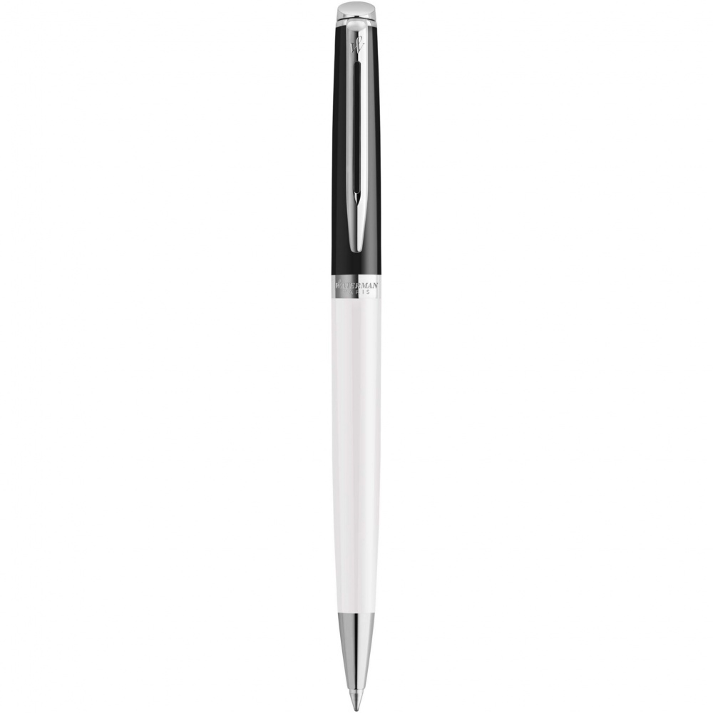 Logo trade promotional giveaways image of: Hemisphere colour blocking ballpoint pen with palladium trim