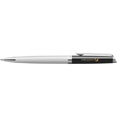 Logo trade promotional merchandise picture of: Hemisphere colour blocking ballpoint pen with palladium trim