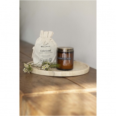 Logo trade promotional products image of: Wellmark cedar wood scented candle medium