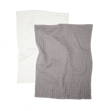 Logo trade promotional product photo of: VINGA Cromer waffle kitchen towel, 2 pcs
