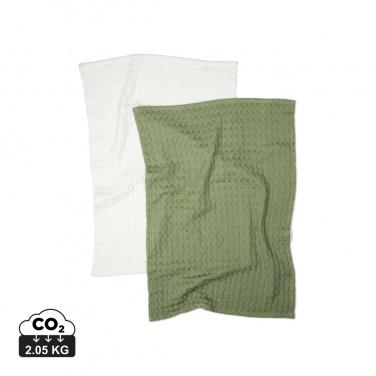 Logotrade advertising products photo of: VINGA Cromer waffle kitchen towel, 2 pcs