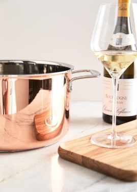 Logo trade business gifts image of: VINGA Baron copper saucepan