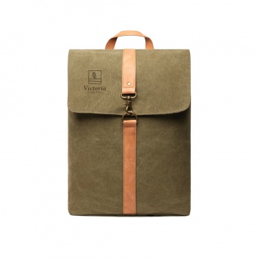 Logo trade promotional merchandise picture of: VINGA Bosler backpack GRS recycled canvas