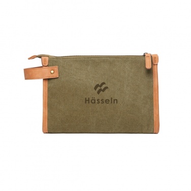 Logo trade promotional merchandise photo of: VINGA Bosler GRS recycled canvas toiletry bag