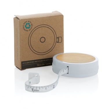 Logotrade corporate gift image of: RCS recycled plastic & bamboo tailor tape