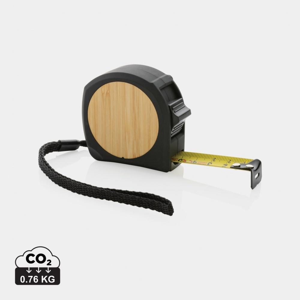 Logotrade promotional item image of: RCS recycled plastic bamboo tape 5M/19mm