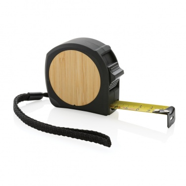 Logotrade promotional item picture of: RCS recycled plastic bamboo tape 5M/19mm