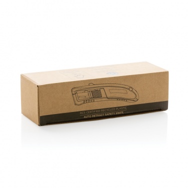 Logo trade business gift photo of: RCS certified recycled plastic Auto retract safety knife