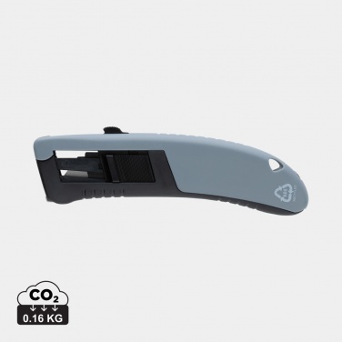 Logotrade promotional merchandise photo of: RCS certified recycled plastic Auto retract safety knife