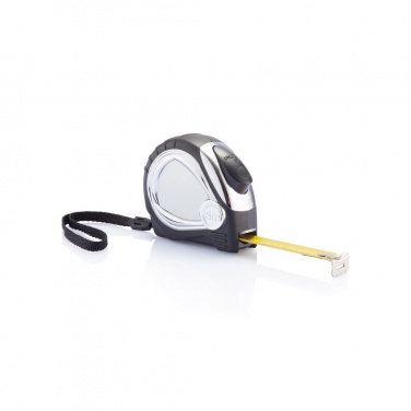 Logo trade advertising product photo of: Chrome plated auto stop tape measure
