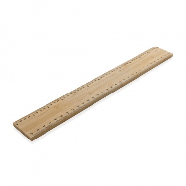 Logo trade promotional products image of: Timberson extra thick 30cm double sided bamboo ruler