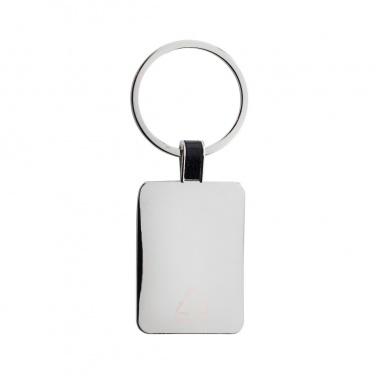 Logotrade promotional products photo of: RCS recycled zinc alloy rectangle keyring