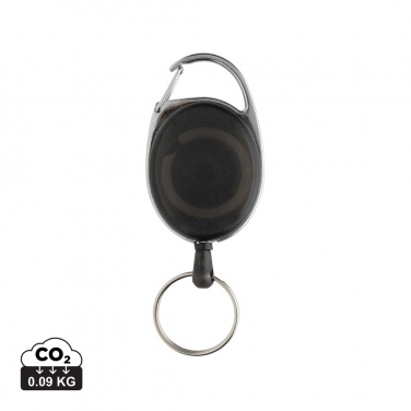 Logo trade promotional items picture of: RCS recycled ABS roller clip keychain