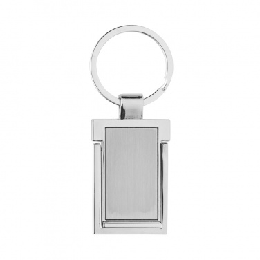 Logo trade promotional gifts image of: RSC recycled zinc alloy phone stand keychain