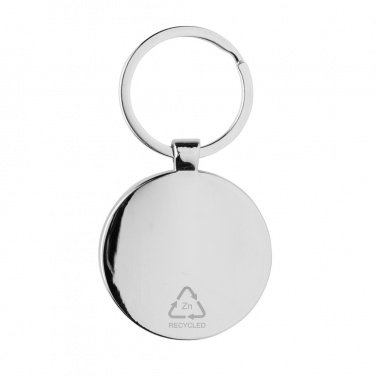 Logo trade promotional products picture of: RCS recycled zinc alloy round keychain with bamboo