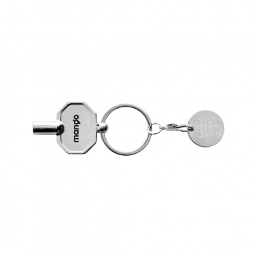Logotrade promotional giveaways photo of: RCS recycled zinc alloy radiator key keychain with coin