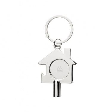 Logo trade promotional gift photo of: RCS recycled zinc alloy 3 in 1 keychain