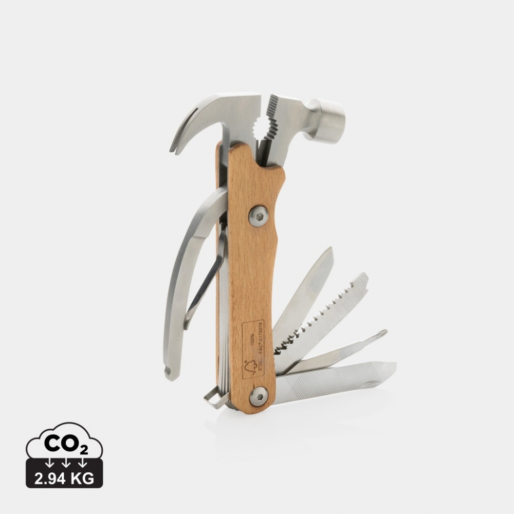 Logotrade promotional merchandise photo of: Wooden multi-tool hammer