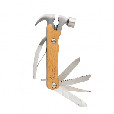 Logo trade promotional giveaway photo of: Wooden multi-tool hammer