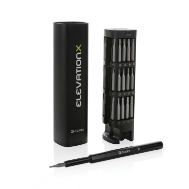 Logotrade advertising products photo of: Gear X RCS recycled aluminum precision screwdriver set 46 pc