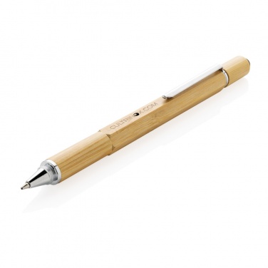 Logo trade business gift photo of: Bamboo 5-in-1 toolpen