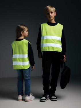 Logo trade promotional gift photo of: GRS recycled PET high-visibility safety vest 3-6 years