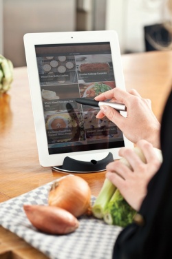 Logo trade promotional giveaways image of: Chef tablet stand with touchpen