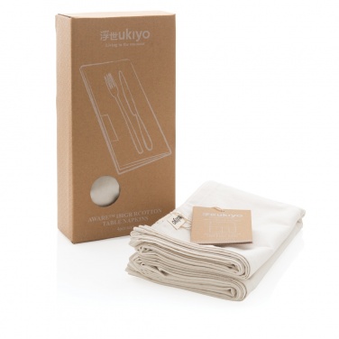 Logotrade promotional item image of: Ukiyo Aware™ 180gr rcotton table napkins 4pcs set